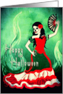happy halloween spanish dancer invitation card