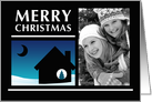 Merry Christmas photo card : indie snow home card