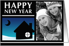 Happy New Year photo card : indie snow home card