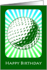 happy birthday! golf ball card