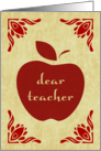 teacher appreciation day! (elegant apple) card