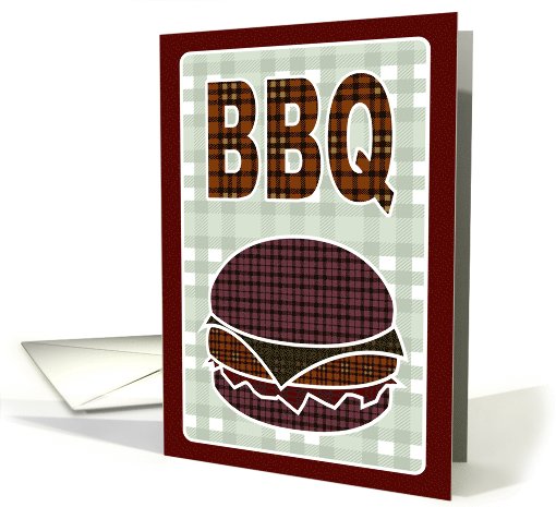 plaid BBQ Invitation card (1086130)