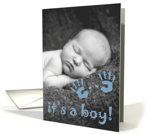 it's a boy! : customizable picture card (1103254)
