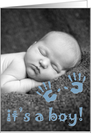 it’s a boy! : customizable picture card