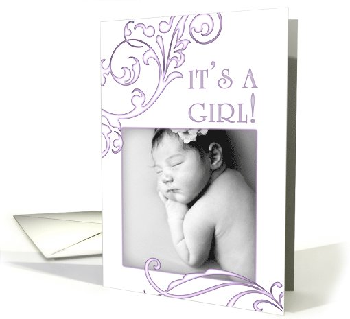 it's a girl! : flourish picture card (1103264)