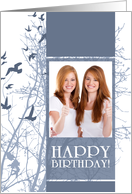 happy birthday : silhouscreen photo card