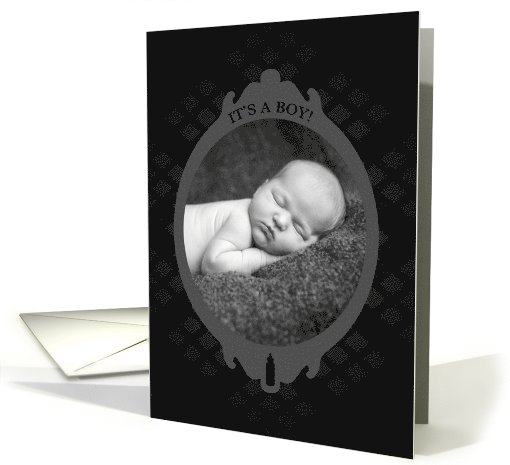 it's a boy : photo frame card (1106180)