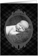 it’s a boy : photo frame card