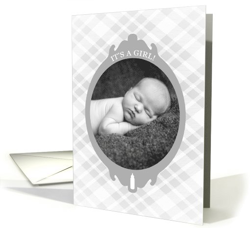 it's a girl : photo frame card (1106192)