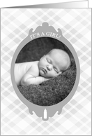 it’s a girl : photo frame card