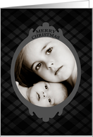 merry christmas : photo frame card