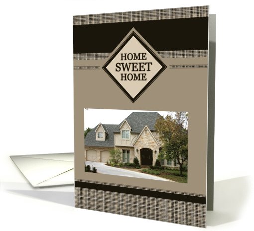 home sweet home : plaid photo card (1106330)