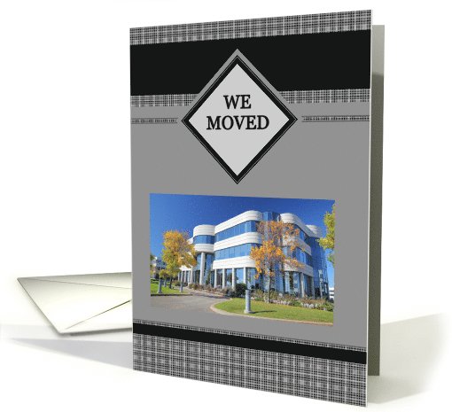 we moved : plaid photo card (1106340)