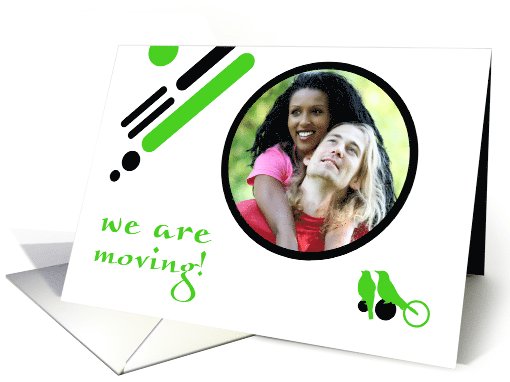 we are moving : mod bird photo card (1106366)