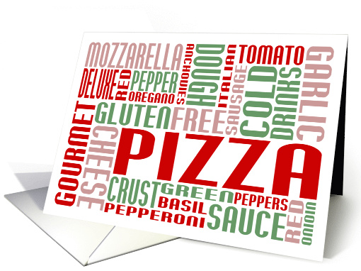 pizza chit chat invitation card (1106426)