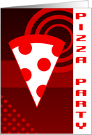 pizza party invitation card