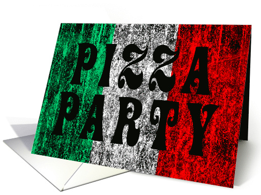 pizza party invitation card (1106466)