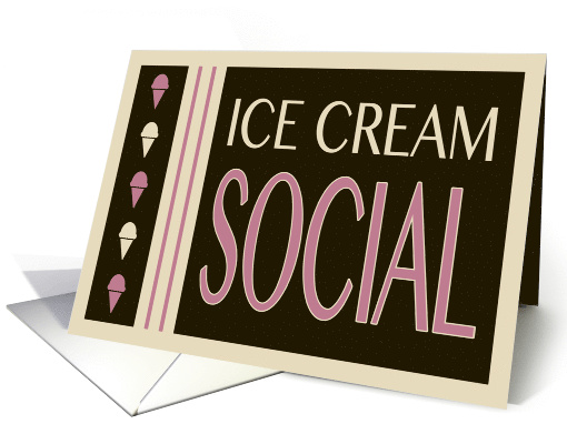 ice cream social invitation card (1106734)