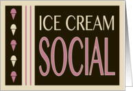 ice cream social invitation card