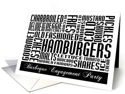 Barbeque Engagement Party Invitation card (1117594)