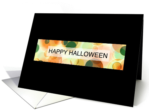 happy halloween bokeh (blank inside) card (1130328)