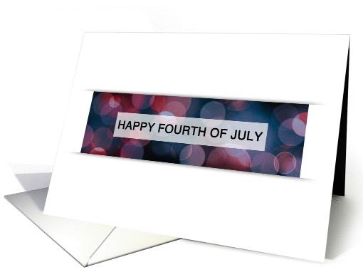 happy fourth of july bokeh (blank inside) card (1130362)