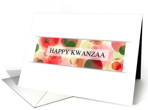 happy kwanzaa bokeh (blank inside) card (1130374)