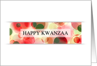 happy kwanzaa bokeh (blank inside) card
