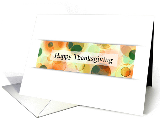 happy thanksgiving bokeh (blank inside) card (1130382)