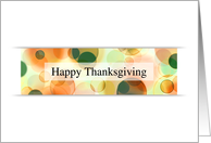 happy thanksgiving bokeh (blank inside) card