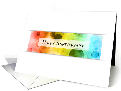 happy anniversary bokeh (blank inside) card (1130422)