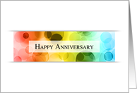 happy anniversary bokeh (blank inside) card