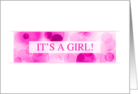 it’s a girl bokeh (blank inside) card