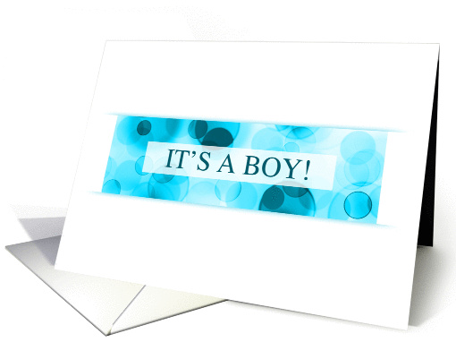 it's a boy bokeh (blank inside) card (1130426)