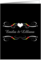 rainbow wedding invitations card