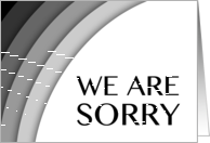 we are sorry