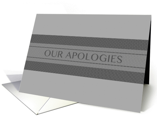 our apologies (blank inside) card (1135334)
