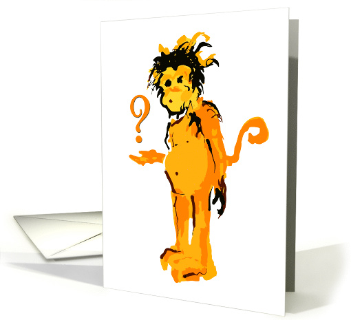 confused monkey apology card (1135340)