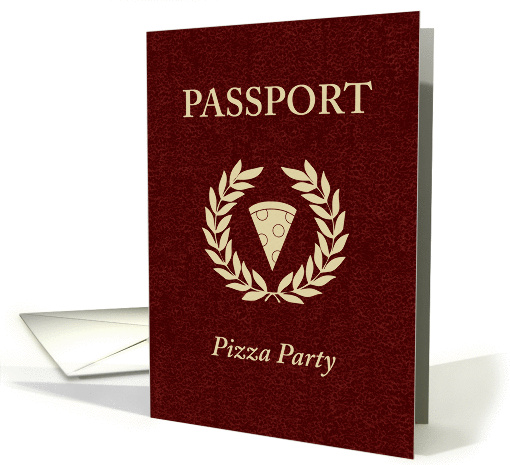 Pizza Party Passport Invitation card (1211188)