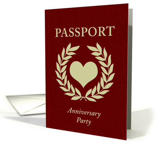 anniversary party passport card (1216110)