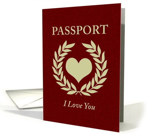 i love you anniversary passport card (1216236)