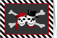 pirate wedding invitation card