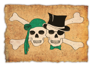 pirate anniversary invitation