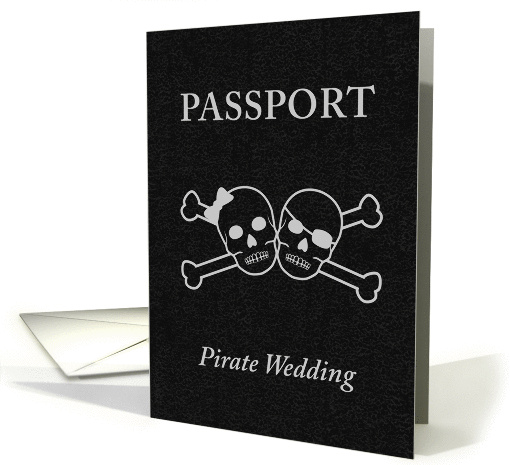 pirate wedding passport invitation card (1225426)