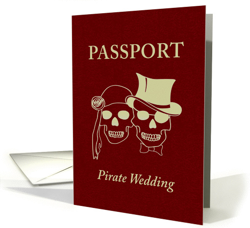 pirate wedding passport invitation card (1225430)