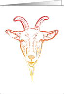Goat Illustration (blank inside) card