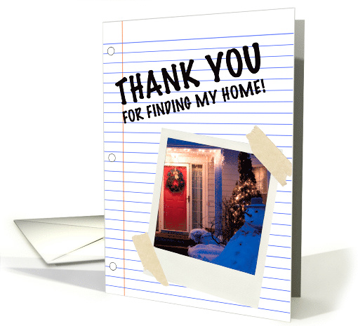 Thank You For Finding My Home, Custom Photo card (1302722)