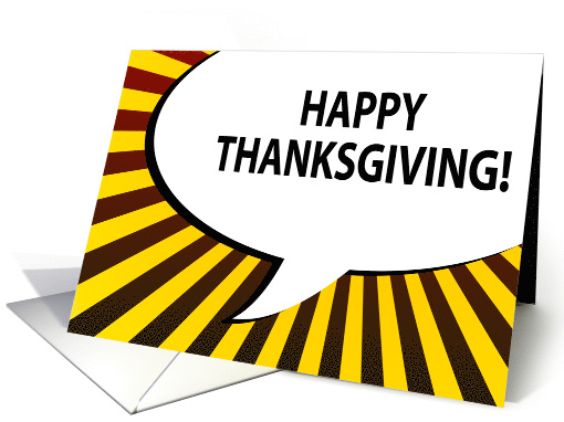 HAPPY THANKSGIVING! talking bubble card (1339380)