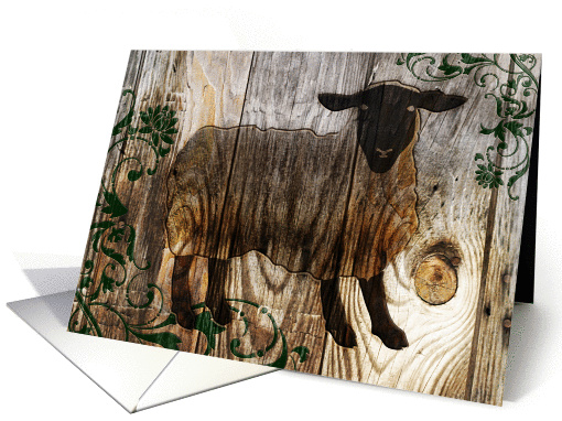 The Wooden Sheep (blank inside) card (1342074)