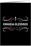Kwanzaa Blessings (blank inside) card